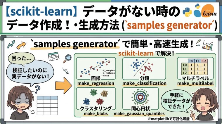 データがないときに使う：scikit-learnによるダミーデータ生成入門