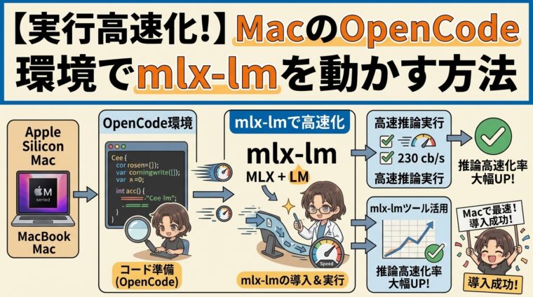 【実行高速化！】MacのOpenCode環境でmlx-lmを動かす方法