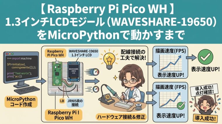 【Raspberry Pi Pico WH】1.3インチLCDモジュール（WAVESHARE-19650）をMicroPythonで動かすまで