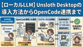 【ローカルLLM】Unsloth Desktopのインストールからopencode連携まで